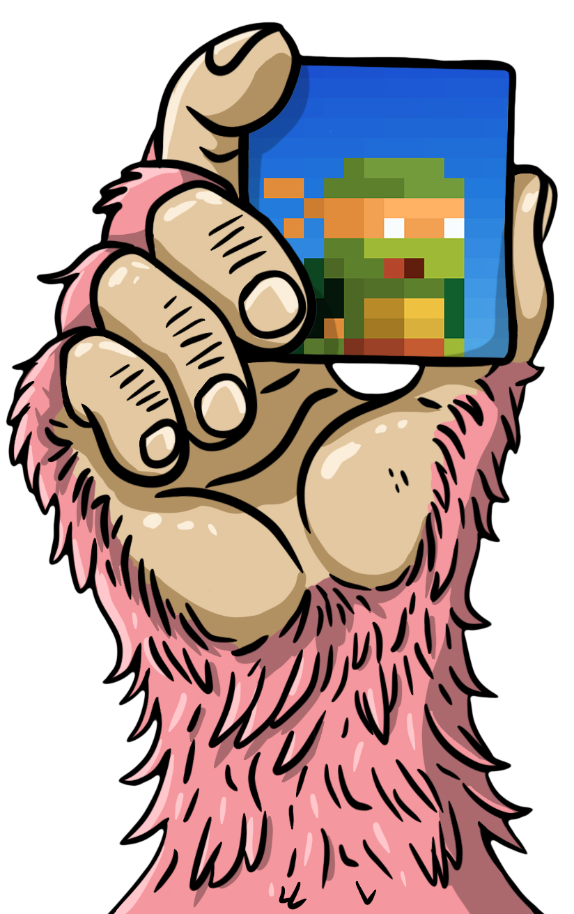 Based Minis hand holding a card